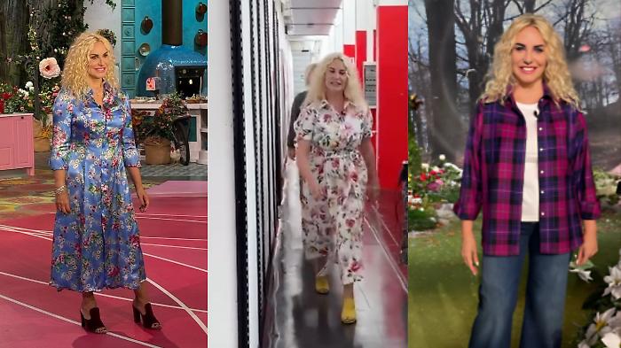 Antonella Clerici, nuovo look a &Egrave; Sempre Mezzogiorno: abiti floreali al posto delle camicie a quadri