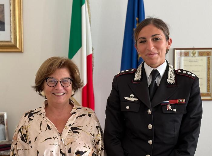 Il capitano Alice Candelli al comando della Compagnia dei carabinieri di Orbetello