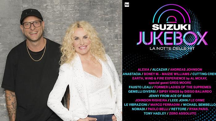 Suzuki Jukebox, la notte delle hit: Antonella Clerici e Clementino portano su Rai 1 i miti della musica