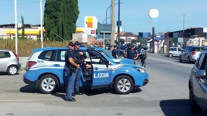 Intervento della Polizia a Grosseto