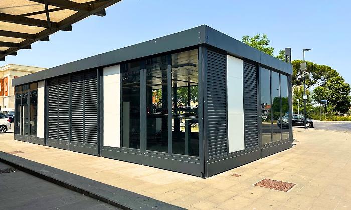 La ciclostazione di piazza Marconi a Grosseto