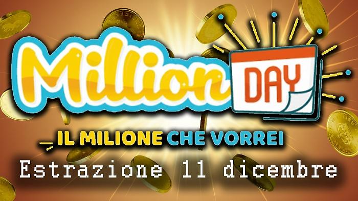 Million Day e Million Day Extra, estrazione di oggi giovedì 11 dicembre: i numeri vincenti