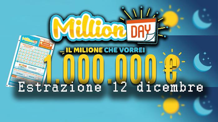 Million Day e Million Day Extra, estrazione di oggi venerdì 12 dicembre: i numeri vincenti