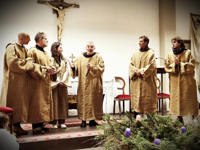 Un momento del presepe vivente