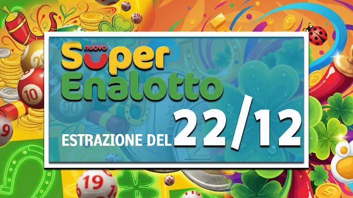 Superenalotto, estrazione straordinaria di oggi luned&igrave; 22 dicembre: i numeri estratti per un jackpot da sogno