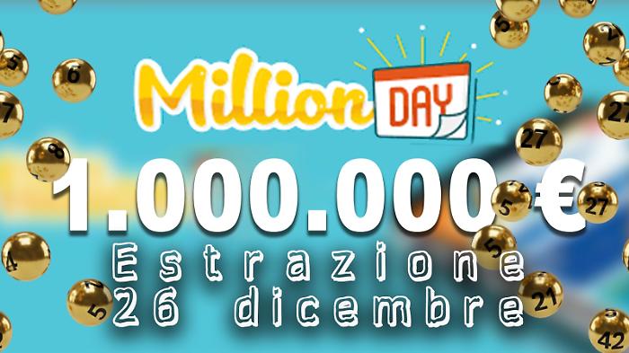 Million Day e Million Day Extra, le estrazioni di oggi venerd&igrave; 26 dicembre: i numeri vincenti 