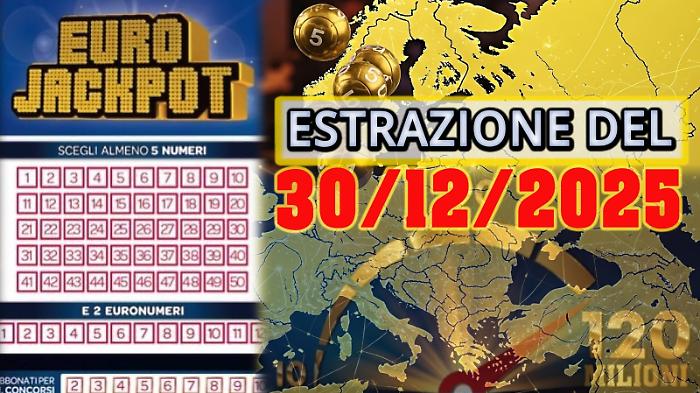 Eurojackpot, l'estrazione di oggi marted&igrave; 30 dicembre: i numeri vincenti. Jackpot a 59 milioni