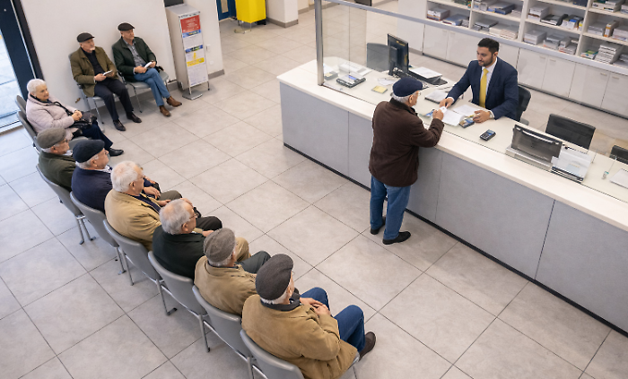 Pensioni ritiro alle Poste