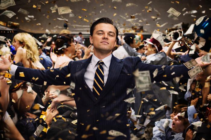 Leonardo Di Caprio in The Wolf of Wall Street