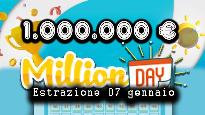 Million Day e Million Day Extra di oggi mercoled&igrave; 7 gennaio: i numeri vincenti