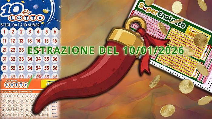 Lotto, Superenalotto e 10eLotto: estrazioni e numeri vincenti di oggi sabato 10 gennaio