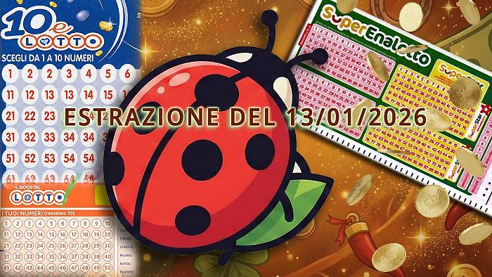 Lotto, Superenalotto e 10eLotto: estrazioni e numeri vincenti di oggi marted&igrave; 13 gennaio
