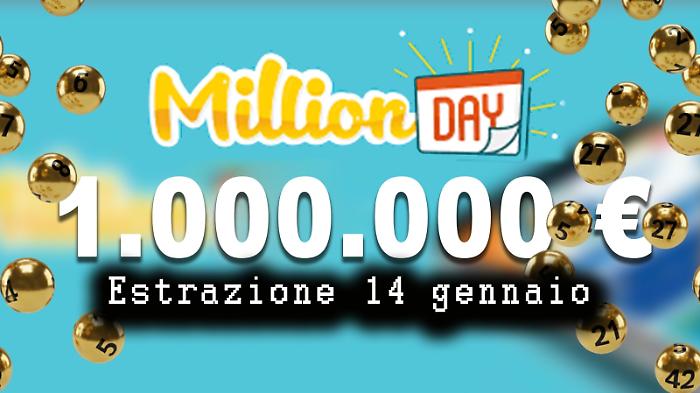 Million Day e Million Day Extra di oggi mercoled&igrave; 14 gennaio: i numeri vincenti