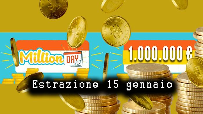 Million Day e Million Day Extra di oggi gioved&igrave; 15 gennaio: i numeri vincenti