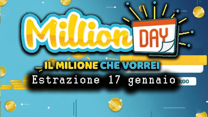 Million Day e Million Day Extra, le estrazioni e i numeri vincenti di oggi sabato 17 gennaio