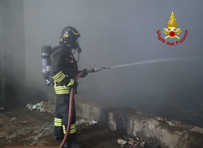Una foto dell'inetrvento alle Strillaie dei Vigili del fuoco