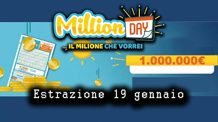 Million Day e Million Day Extra, le estrazioni e i numeri vincenti di oggi luned&igrave; 19  gennaio