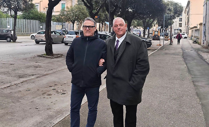 Lavori via Matteotti Grosseto, assessore Ginanneschi e sindaco Vivarelli Colonna