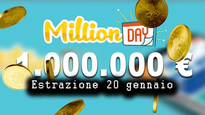 Million Day e Million Day Extra, le estrazioni e i numeri vincenti di oggi marted&igrave; 20 gennaio