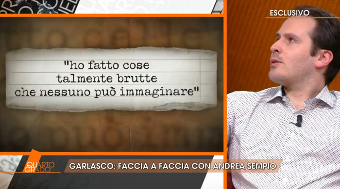 Delitto di Garlasco, "ho fatto cose talmente brutte...": Sempio incalzato a Quarto Grado sulla frase choc. Lo "salva" la pubblicit&agrave;