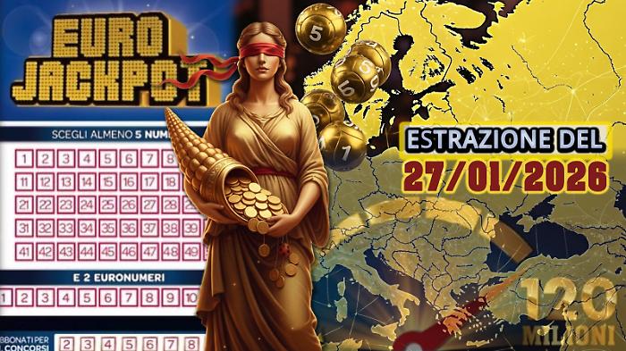 Eurojackpot, estrazione di oggi marted&igrave; 27 gennaio: ecco i numeri vincenti