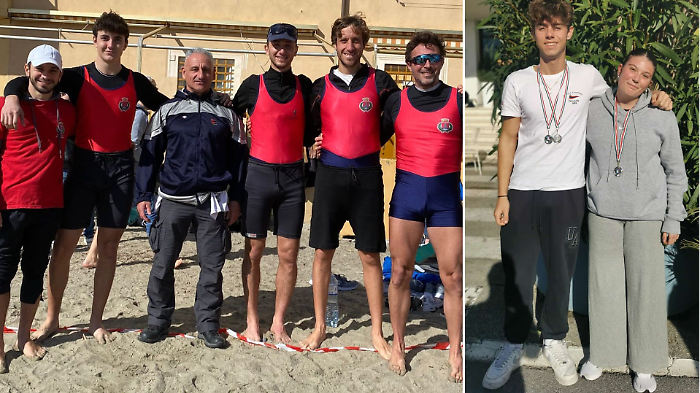 Il weekend d'oro dei Canottieri Orbetello,: 8 medaglie tra Viareggio e Sestri Levante