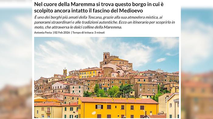 Il paese della Maremma che conquista il web: anche TrueRiders celebra il borgo a forma di cuore