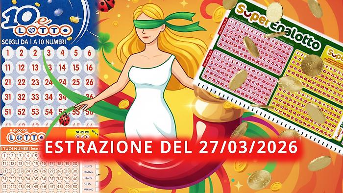 Lotto, Superenalotto e 10eLotto: estrazioni di oggi venerd&igrave; 27 marzo. Jackpot oltre quota 140 milioni