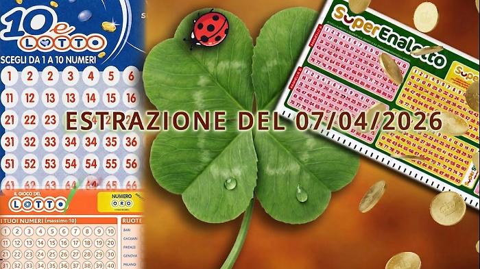 Lotto, Superenalotto e 10eLotto: estrazioni di oggi marted&igrave; 7 aprile. Tutti i numeri vincenti