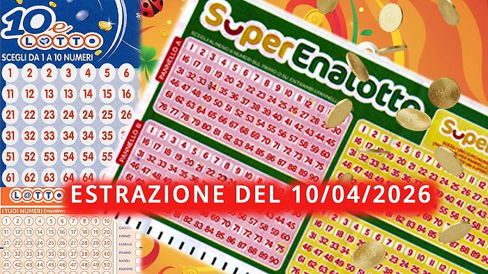 Lotto, Superenalotto e 10eLotto: estrazioni di oggi venerd&igrave; 10 aprile. Tutti i  numeri vincenti