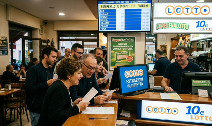 Lotto, Superenalotto e 10eLotto: estrazioni e numeri vincenti di oggi sabato 18 aprile