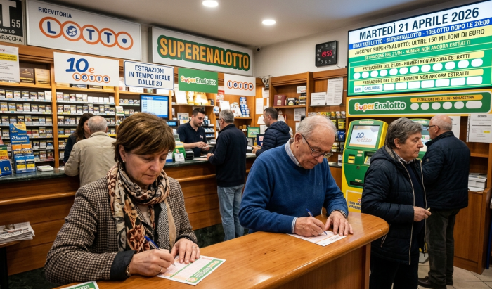 Lotto, Superenalotto e 10eLotto: estrazioni e numeri vincenti di oggi marted&igrave; 21 aprile