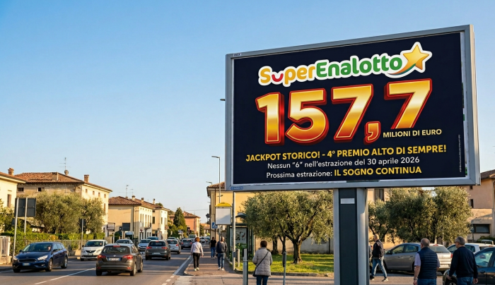 Superenalotto, febbre da jackpot: con 157,7 milioni &egrave; il quarto pi&ugrave; alto di sempre nella storia
