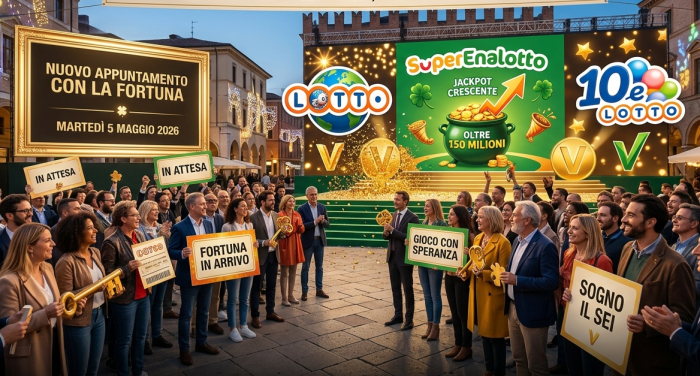 Lotto, Superenalotto e 10eLotto: estrazioni e numeri vincenti di oggi marted&igrave; 5 maggio