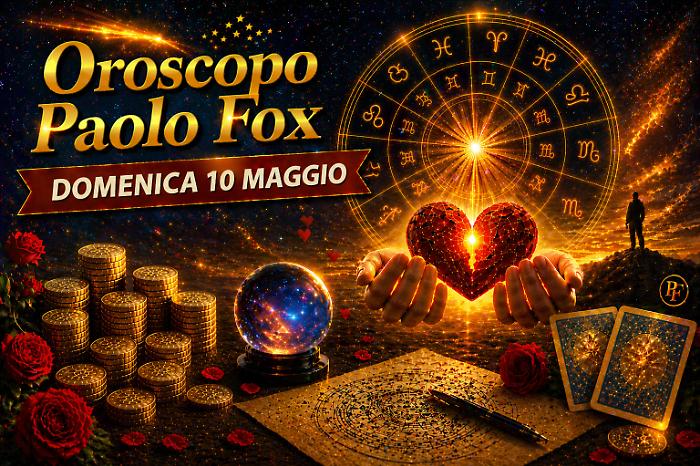 Oroscopo Paolo Fox per domenica 10 maggio: il cuore torna protagonista, emozioni forti e verit&agrave; nascoste