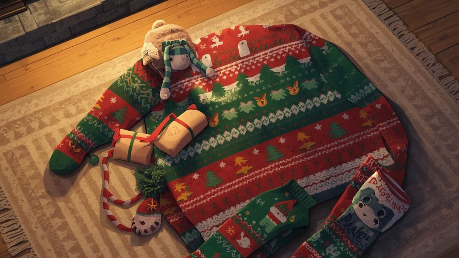 maglioni e calze natalizie