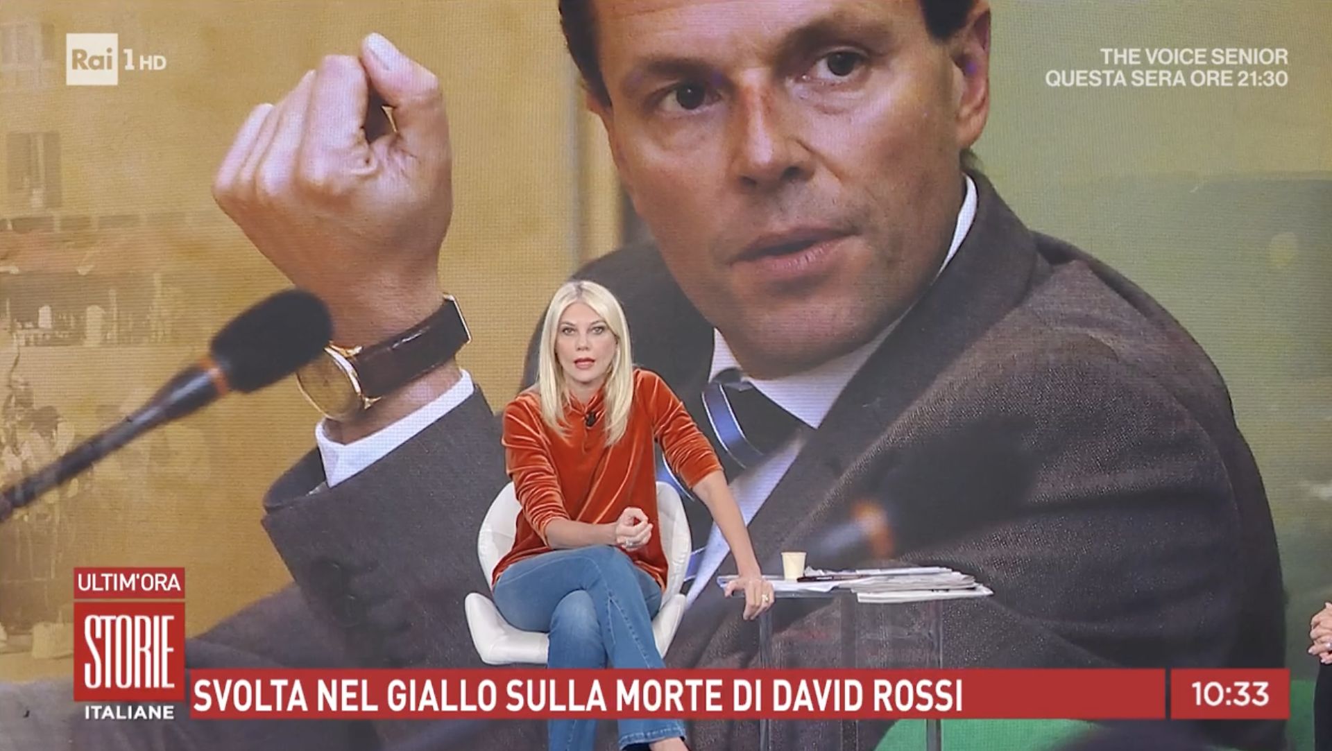 Eleonora Daniele a Storie italiane su David Rossi